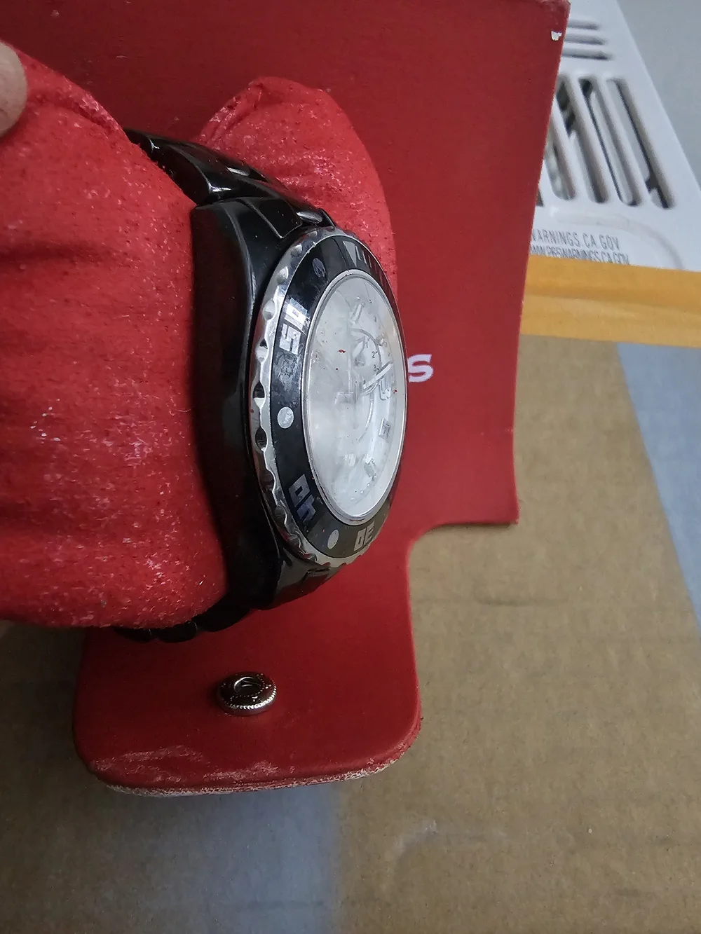 Swiss Legend Black and White Ceramic Chronograph Men’s Watch